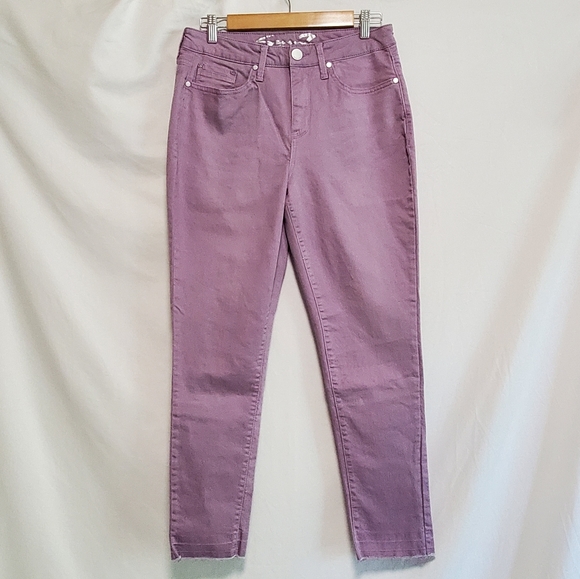 Seven7 Light Purple Skinny Ankle Mid-rise Jeans - Picture 3 of 16